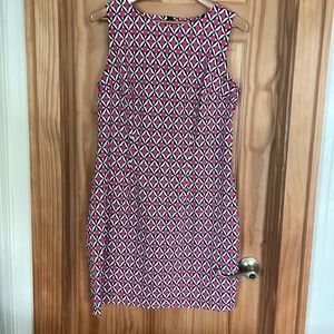 ALYX Women's Size 12 Sleeveless Sheath Dress - Pink, White, Black Design